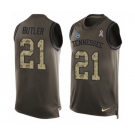 Men's Nike Tennessee Titans #21 Malcolm Butler Limited Green Salute to Service Tank Top NFL Jersey