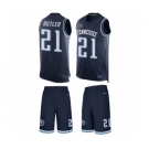Men's Nike Tennessee Titans #21 Malcolm Butler Limited Navy Blue Tank Top Suit NFL Jersey