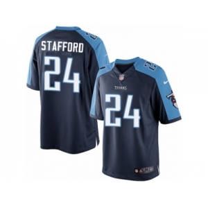 Men's Nike Tennessee Titans #24 Daimion Stafford Limited Navy Blue Alternate NFL Jersey