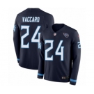 Men's Nike Tennessee Titans #24 Kenny Vaccaro Limited Navy Blue Therma Long Sleeve NFL Jersey