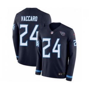 Men's Nike Tennessee Titans #24 Kenny Vaccaro Limited Navy Blue Therma Long Sleeve NFL Jersey
