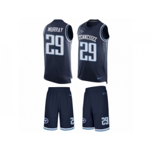 Men's Nike Tennessee Titans #29 DeMarco Murray Limited Navy Blue Tank Top Suit NFL Jersey