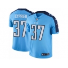 Men's Nike Tennessee Titans #37 Johnathan Cyprien Limited Light Blue Rush NFL Jersey