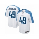 Men's Nike Tennessee Titans #49 Rashad Johnson Limited White NFL Jersey