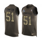 Men's Nike Tennessee Titans #51 Will Compton Limited Green Salute to Service Tank Top NFL Jersey