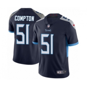 Men's Nike Tennessee Titans #51 Will Compton Navy Blue Team Color Vapor Untouchable Limited Player NFL Jersey