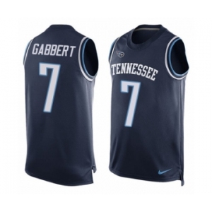 Men's Nike Tennessee Titans #7 Blaine Gabbert Limited Navy Blue Player Name & Number Tank Top NFL Jersey