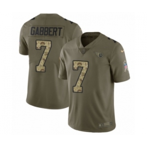 Men's Nike Tennessee Titans #7 Blaine Gabbert Limited Olive Camo 2017 Salute to Service NFL Jersey