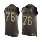 Men's Nike Tennessee Titans #76 Xavier Su'a-Filo Limited Green Salute to Service Tank Top NFL Jersey