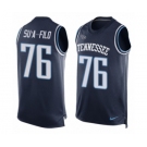 Men's Nike Tennessee Titans #76 Xavier Su'a-Filo Limited Navy Blue Player Name & Number Tank Top NFL Jersey