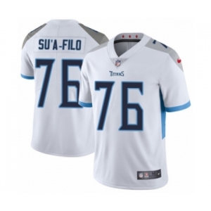Men's Nike Tennessee Titans #76 Xavier Su'a-Filo White Vapor Untouchable Limited Player NFL Jersey