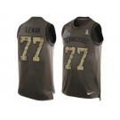 Men's Nike Tennessee Titans #77 Taylor Lewan Limited Green Salute to Service Tank Top NFL Jersey