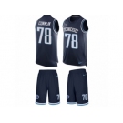 Men's Nike Tennessee Titans #78 Jack Conklin Limited Navy Blue Tank Top Suit NFL Jersey