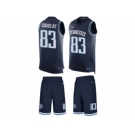 Men's Nike Tennessee Titans #83 Harry Douglas Limited Navy Blue Tank Top Suit NFL Jersey