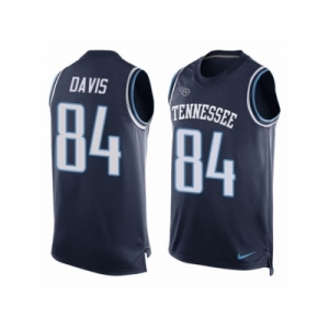 Men's Nike Tennessee Titans #84 Corey Davis Limited Navy Blue Player Name & Number Tank Top Tank Top NFL Jersey