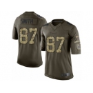 Men's Nike Tennessee Titans #87 Jonnu Smith Limited Green Salute to Service NFL Jersey