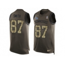 Men's Nike Tennessee Titans #87 Jonnu Smith Limited Green Salute to Service Tank Top NFL Jersey