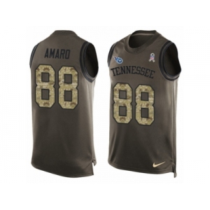 Men's Nike Tennessee Titans #88 Jace Amaro Limited Green Salute to Service Tank Top NFL Jersey