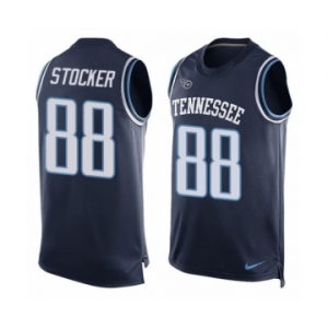 Men's Nike Tennessee Titans #88 Luke Stocker Limited Navy Blue Player Name & Number Tank Top NFL Jersey
