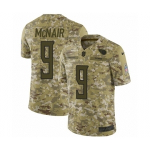 Men's Nike Tennessee Titans #9 Steve McNair Limited Camo 2018 Salute to Service NFL Jersey