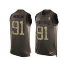 Men's Nike Tennessee Titans #91 Derrick Morgan Limited Green Salute to Service Tank Top NFL Jersey