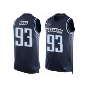 Men's Nike Tennessee Titans #93 Kevin Dodd Limited Navy Blue Player Name & Number Tank Top NFL Jersey