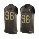 Men's Nike Tennessee Titans #96 Bennie Logan Limited Green Salute to Service Tank Top NFL Jersey
