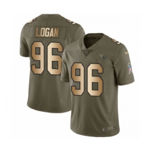 Men's Nike Tennessee Titans #96 Bennie Logan Limited Olive Gold 2017 Salute to Service NFL Jersey