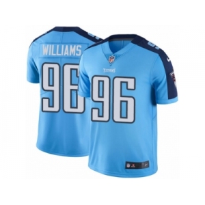 Men's Nike Tennessee Titans #96 Sylvester Williams Limited Light Blue Rush NFL Jersey