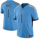 Men's Tennessee Titans #1 Cameron Ward Blue 2025 Draft Vapor Untouchable Football Stitched Jersey