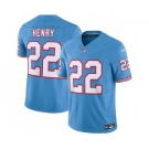 Men's Tennessee Titans #22 Derrick Henry Light Blue 2023 F.U.S.E. Vapor Limited Throwback Stitched Football Jersey