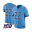 Men's Tennessee Titans #22 Derrick Henry Light Blue Alternate Vapor Untouchable Limited Player 100th Season Football Jersey
