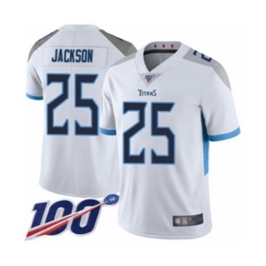 Men's Tennessee Titans #25 Adoree' Jackson White Vapor Untouchable Limited Player 100th Season Football Jersey