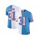 Men's Tennessee Titans #31 Kevin Byard White Blue 2023 F.U.S.E. Split Vapor Limited Throwback Football Stitched Jersey