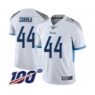 Men's Tennessee Titans #44 Kamalei Correa White Vapor Untouchable Limited Player 100th Season Football Jersey