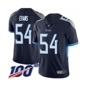 Men's Tennessee Titans #54 Rashaan Evans Navy Blue Team Color Vapor Untouchable Limited Player 100th Season Football Jersey