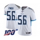 Men's Tennessee Titans #56 Sharif Finch White Vapor Untouchable Limited Player 100th Season Football Jersey