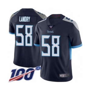 Men's Tennessee Titans #58 Harold Landry Navy Blue Team Color Vapor Untouchable Limited Player 100th Season Football Jersey