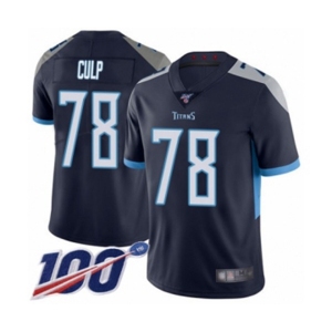 Men's Tennessee Titans #78 Curley Culp Navy Blue Team Color Vapor Untouchable Limited Player 100th Season Football Jersey
