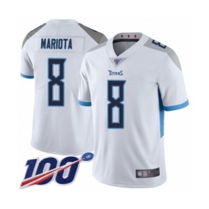 Men's Tennessee Titans #8 Marcus Mariota White Vapor Untouchable Limited Player 100th Season Football Jersey