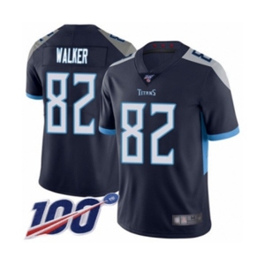 Men's Tennessee Titans #82 Delanie Walker Navy Blue Team Color Vapor Untouchable Limited Player 100th Season Football Jersey