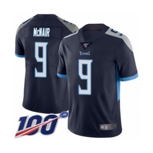 Men's Tennessee Titans #9 Steve McNair Navy Blue Team Color Vapor Untouchable Limited Player 100th Season Football Jersey