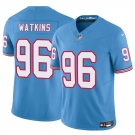 Men's Tennessee Titans #96 Carlos Watkins Blue 2025 F.U.S.E. Throwback Vapor Limited Football Stitched