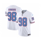 Men's Tennessee Titans #98 Jeffery Simmons White 2023 F.U.S.E. Vapor Limited Throwback Football Stitched Jersey