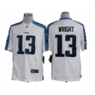 Nike NFL Tennessee Titans #13 Kendall Wright White Jerseys[Limited]