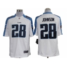 Nike NFL Tennessee Titans #28 Chris Johnson White Jerseys[Limited]