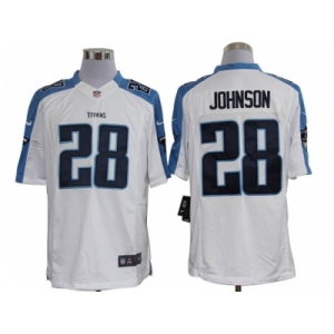 Nike NFL Tennessee Titans #28 Chris Johnson White Jerseys[Limited]