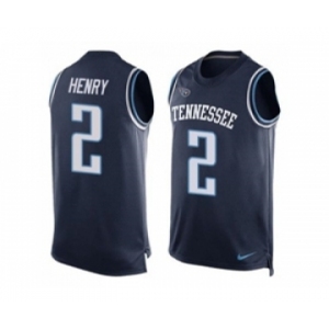 Nike Tennessee Titans #2 Derrick Henry Navy Blue Alternate Men's Stitched NFL Limited Tank Top Jersey