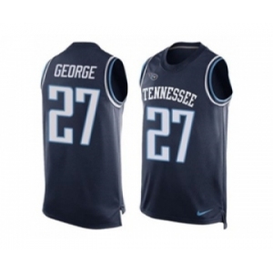 Nike Tennessee Titans #27 Eddie George Navy Blue Alternate Men's Stitched NFL Limited Tank Top Jersey