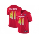 Nike Tennessee Titans #41 Brynden Trawick Red Men Stitched NFL Limited AFC 2018 Pro Bowl Jersey